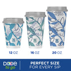 Dixie To Go Disposable Coffee Cups With Lids, 12 oz Paper Cups, 156 Ct