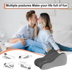 kaobbfacai Intimacy Support Wedge Pillow for Couples, Memory Foam Positioning Cushion for Back, Neck & Waist Pain Relief with Washable Cover, Portable Design for Relaxing, Reading & Adult Play-Blue
