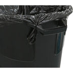 32 Gallon Heavy Duty Plastic Garbage Can, Included Click Lock Lid, Large Trash Can Sturdy Handles, Garage Trash Can, Indoor and Outdoor, Black