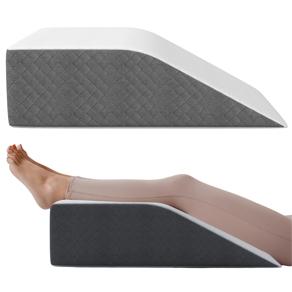 Kolbs Leg Elevation Pillow for After Surgery | Flat Top Bed Wedge Bolster Pillow for Legs | Foot, Knee, Ankle Elevation Post Surgery (Flat Top 7" Height)