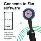 3M Littmann CORE Digital Stethoscope, Our Most Advanced Stethoscope Yet, Up To 40x Amplification, Active Noise Cancellation, In-App Sound Wave Visualization, High Polish Rainbow Chestpiece, 8570