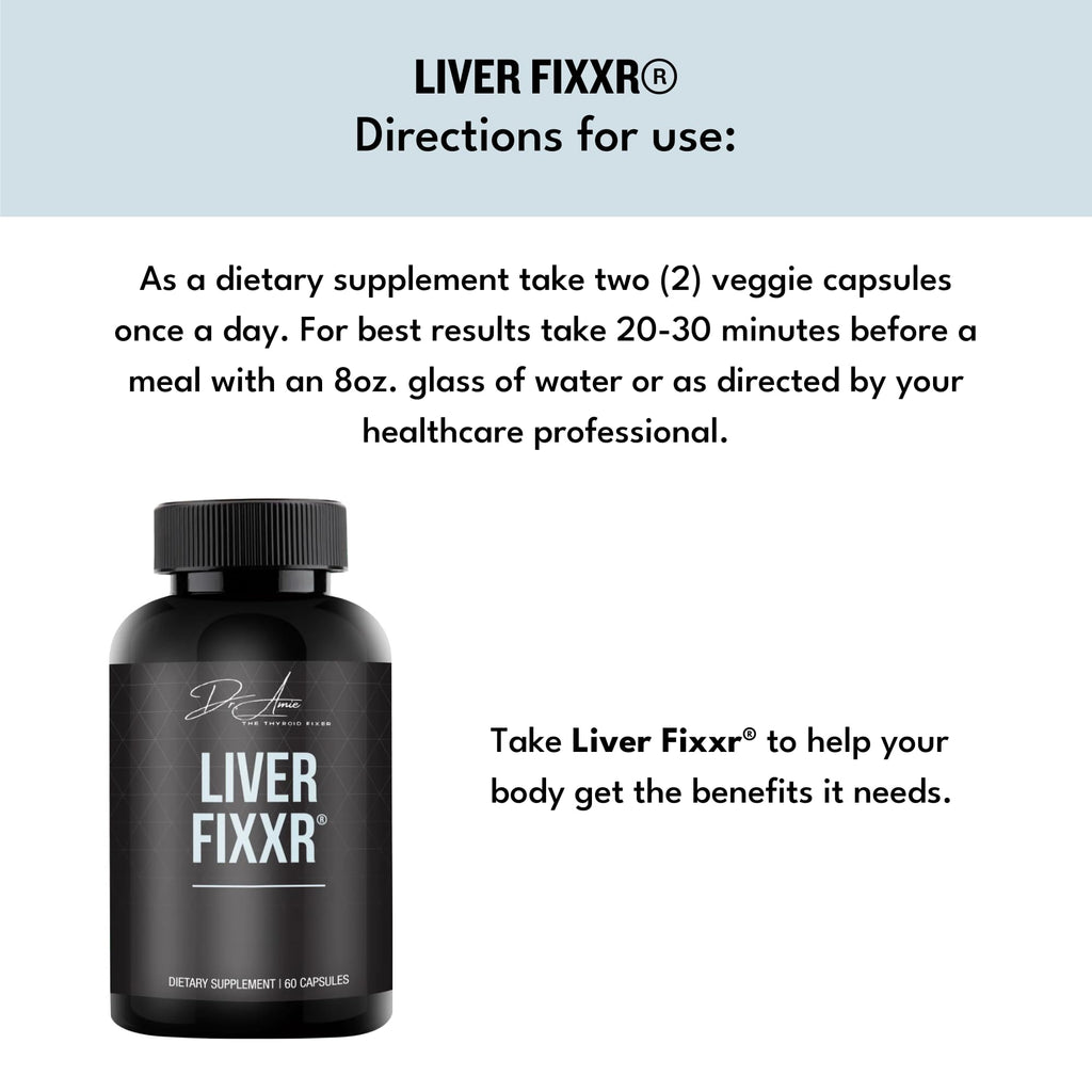 Fixxr Liver by Dr. Amie | Liver Support Supplement | Supports Liver, Digestion, Immune System, and Boosts Energy & Vitality | 30 Day Supply, 60 Capsules