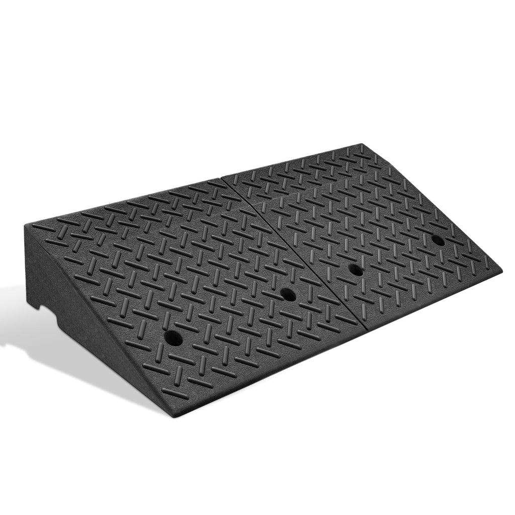 DNA Motoring 1pcs 5.7" Rise Rubber Curb Ramp Heavy Duty Loading Driveway Ramp Threshold Ramp 38.6" L x 14.8" W x 5.7" H for Loading Dock, Warehouse, Wheelchair, Motorcycles, Cars, TOOLS-00647