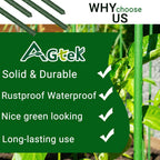 AGTEK 36" Garden Stakes, 50PCS Plastic Coated Plant Stakes, 3ft Plant Support for Climbing Plants