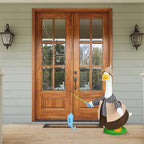 JcHrmers Fishing Porch Goose Outfits Fisherman Lawn Goose Clothes Fit 23" High Cement or Plastic Goose Statue for Outdoor Garden Yard Patio Decor