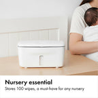 OXO Tot Perfect Pull Baby Wipes Dispenser, Refillable Wipe Holder, Gray