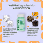 Hilma De-Bloat Bundle for Pre or Post Meal, Gas & Bloating Relief for Women (50 Vegan Capsules) with Lemon Balm & Peppermint Leaf, Digestive Enzymes for Women (30 Vegan Capsules) with Dandelion Root