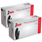 1st Choice Nitrile Gloves, Disposable, Latex-Free, Black, 6 Mil, for Mechanics, Cleaning, Automotive, Large, 2 Cases of 1000