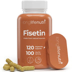 Fisetin 100mg - from Rhus Succedanea Stem Extract, 120 Vegetarian Capsules, Senolytic Supplement for Aging & Longevity, 4-Month Supply, Organic, GMP Certified, Made in USA