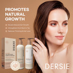 Rice Water Hair Growth Shampoo & Conditioner: Biotin & Caffeine Infused for Thinning Hair - Women & Men