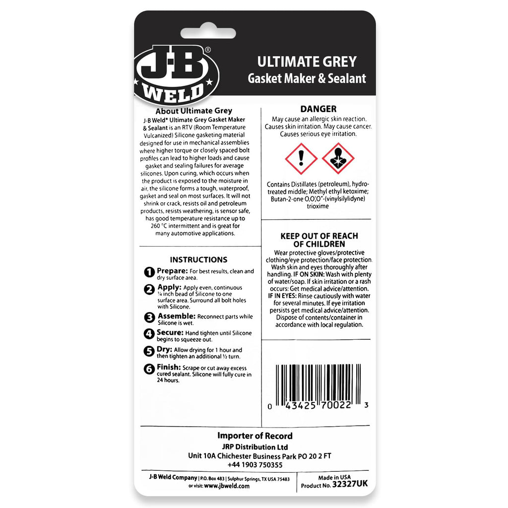 Adhesive Sealant,3 oz.,Tube,Gray