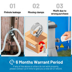 IDEASURE 1.5" x 59" Pool Hoses for Above Ground Pools - Pool Pump Replacement Hose Compatible with In tex Coleman Skimmer Surface Skimmer Pool Pump Pool Filter, 3 Pack with 6 Hose Clamps