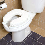 DMI Raised Toilet Seat Cushion and Cover to Add Extra Padding the while Relieving Pressure, Tear Resistant, FSA & HSA Eligible, 2 Inch Pad, White