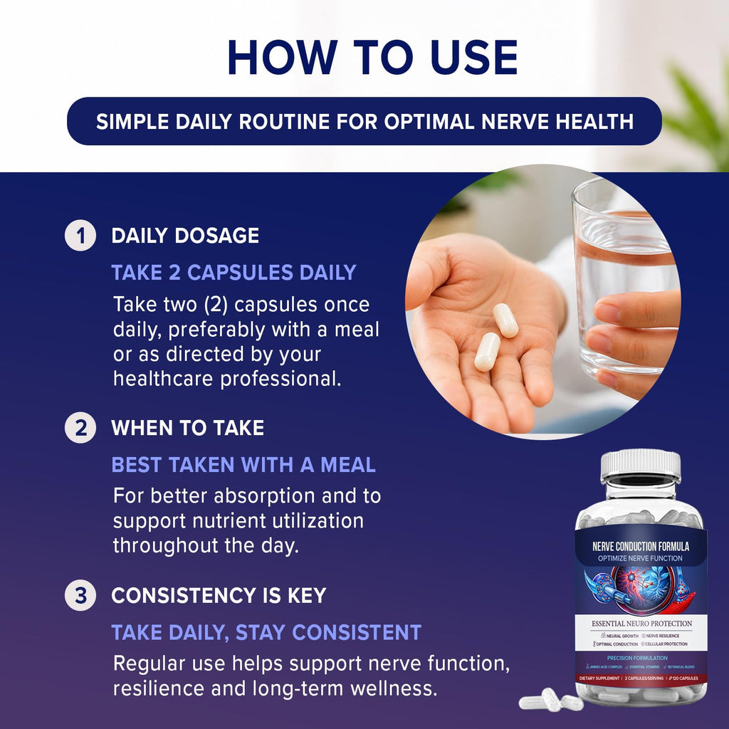M PAIN MANAGEMENT TECHNOLOGIES Nerve Support Supplement - Nitric Oxide/L-Arginine - Feet Hand Legs Toe Maximum Strength Nerve Support Formula 120 Caps