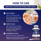 M PAIN MANAGEMENT TECHNOLOGIES Nerve Support Supplement - Nitric Oxide/L-Arginine - Feet Hand Legs Toe Maximum Strength Nerve Support Formula 120 Caps