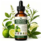 Bergamot Liver Cleanse Formula -with Citrus Bergamot,Olive Leaf, Garlic,Black Pepper Extract,Plant-Based Polyphenol Formula Complex Drops for Daily Digestive,Non-GMO, 2 fl oz (60 mL)