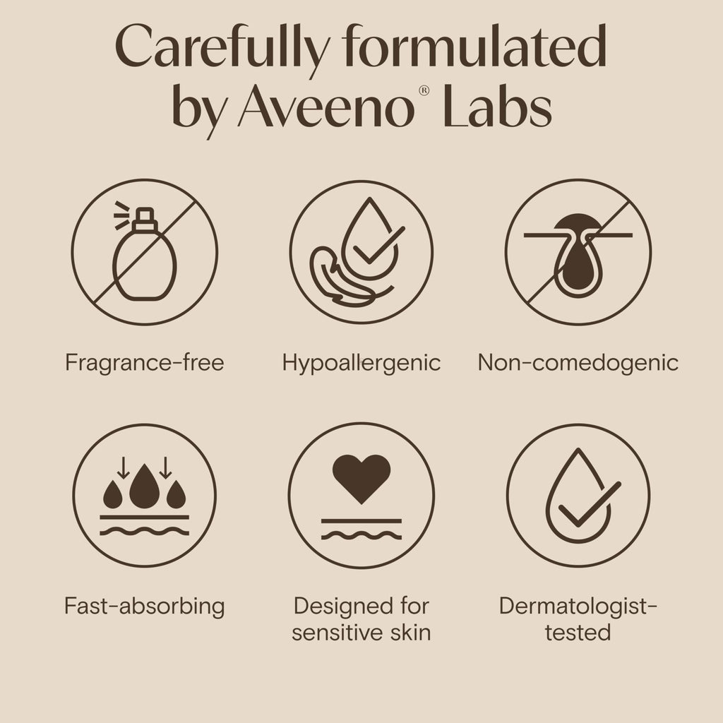 Aveeno Sensitive Skin Moisturizer Bundle, Calm + Restore Oat Gel Facial Moisturizer, 1.7 oz, & Trial Size Daily Moisturizing Cream + Prebiotic Oat, 0.5 oz, Fragrance-Free, Two Items