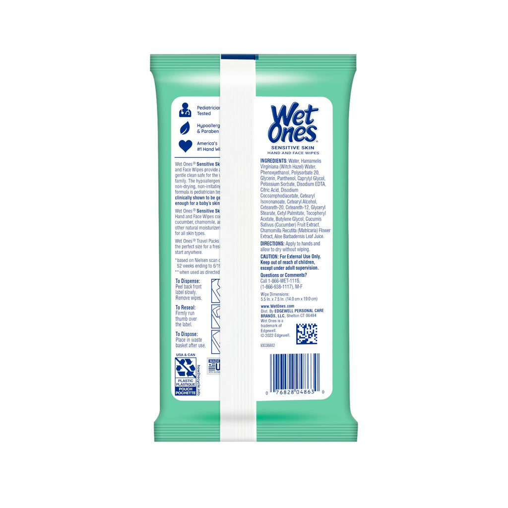Wet Ones Hand Wipes, 20 Wipes (Pack of 10)