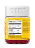 OLLY Extra Strength Daily Energy Gummy, Caffeine Free Cellular Energy Production,* 1000 mcg Vitamin B12, CoQ10, Goji Berry, Adult Chewable Supplement, Berry Yuzu Flavored, 30 Day Supply - 60 Count