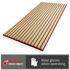 Art3d 6-Piece Wood Slat Acoustic Panels for Stylish Decor and Noise Reduction, 3D Textured Panel for Ceiling and Wall, Walnut