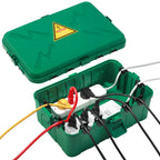 Hrensaw Large Outdoor Electrical Box(12.5x8.5x5inch),IP54 Waterproof Outdoor Outlet Covers,Weatherproof Extension Cord Covers Protect Outlet,Plug,Timer,Power Strip,Holiday Light,Green