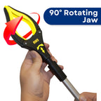 RMS 2-Pack 32 Inch Extra Long Grabber Reacher with Rotating Jaw - Mobility Aid Reaching Assist Tool (Yellow)