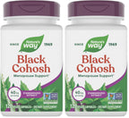 Nature's Way Black Cohosh Premium Extract, Helps Reduce Night Sweats and Promotes Restful Sleep for Women During Menopause*, 40 mg per Serving, 120 Vegan Capsules (Packaging May Vary), (Pack of 2)