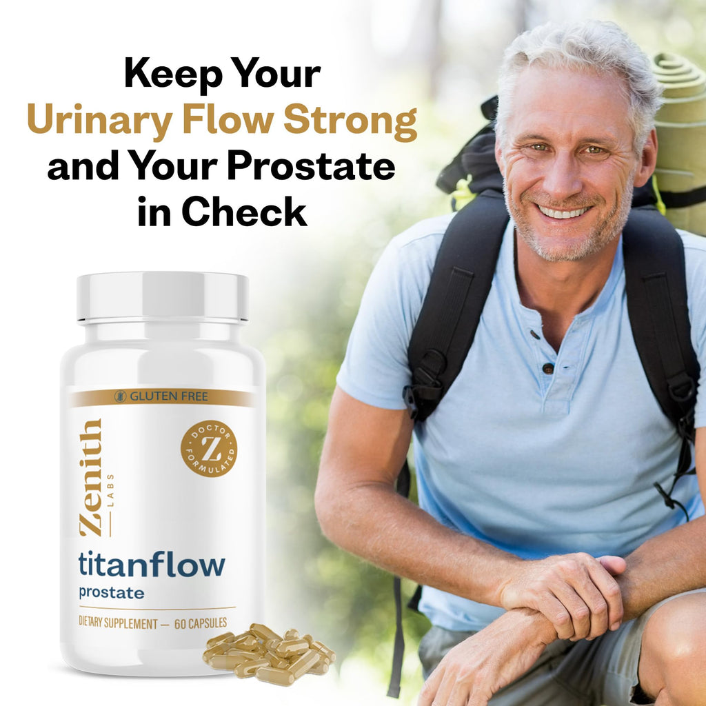 Zenith Labs - TitanFlow - Prostate Supplements for Men - with Pumpkin Seed Oil to Support Urinary and Prostate Health