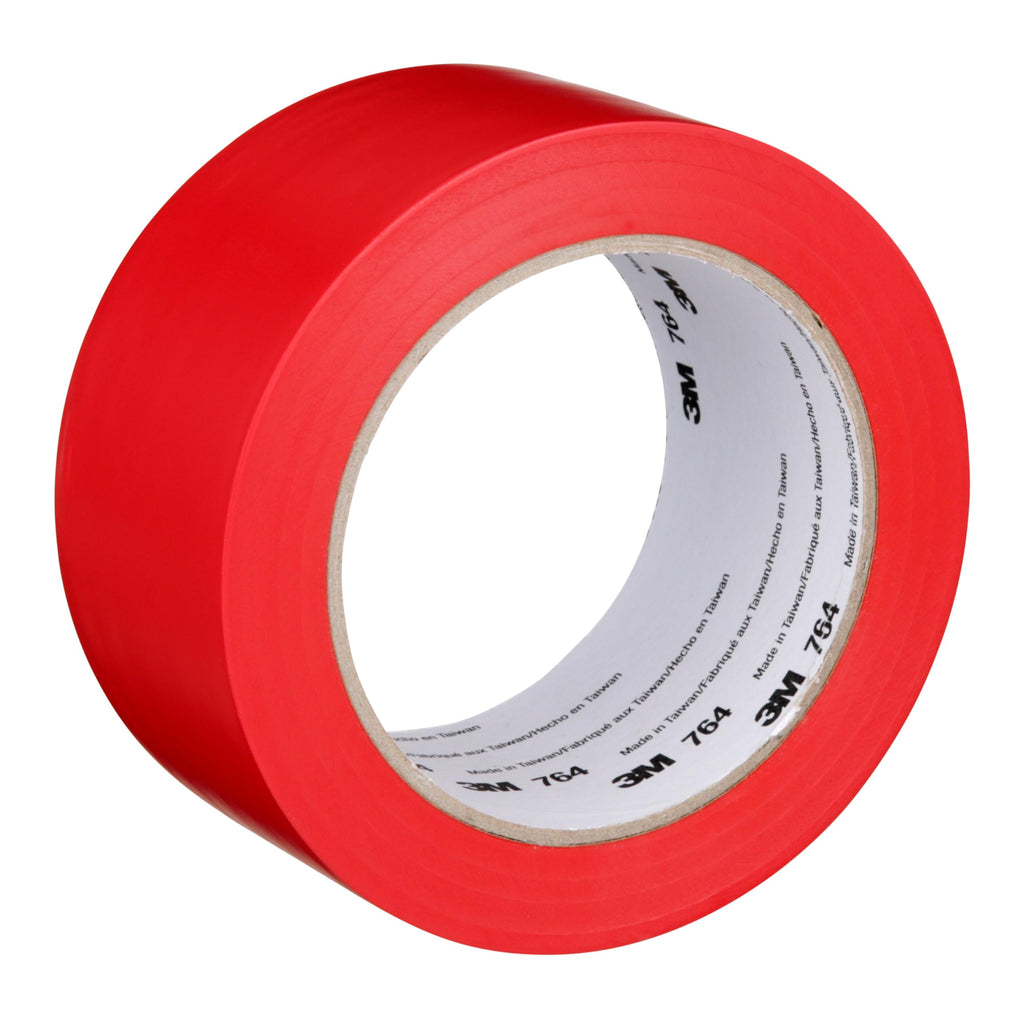 3M General Purpose Vinyl Tape 764, Red, 2 in x 36 yd, 5 mil, 1 Roll