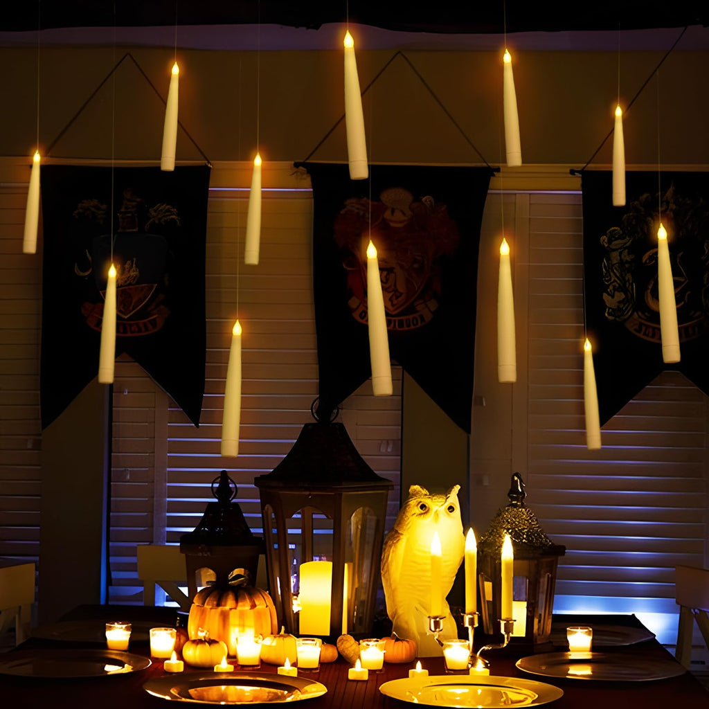 Floating LED Candles with Remote Control - 12 Pcs Magic Flickering Light