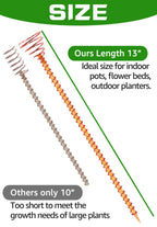 6 Pack 15" Electroculture Copper Gardening Antenna, Electroculture Plant Stakes, Copper Wire for Garden Stakes, Tensor Rings Coppers, Electro Coil Support Rods Kit Growing Vegetable Flowers