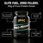 SNAC Pro-Night Protein Powder Blend - Flavored Protein, Chocolate, 1.6 lbs