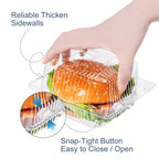 DJKYT 300 Pcs Heavy Duty Plastic Clear Clamshell Food Containers with Lids