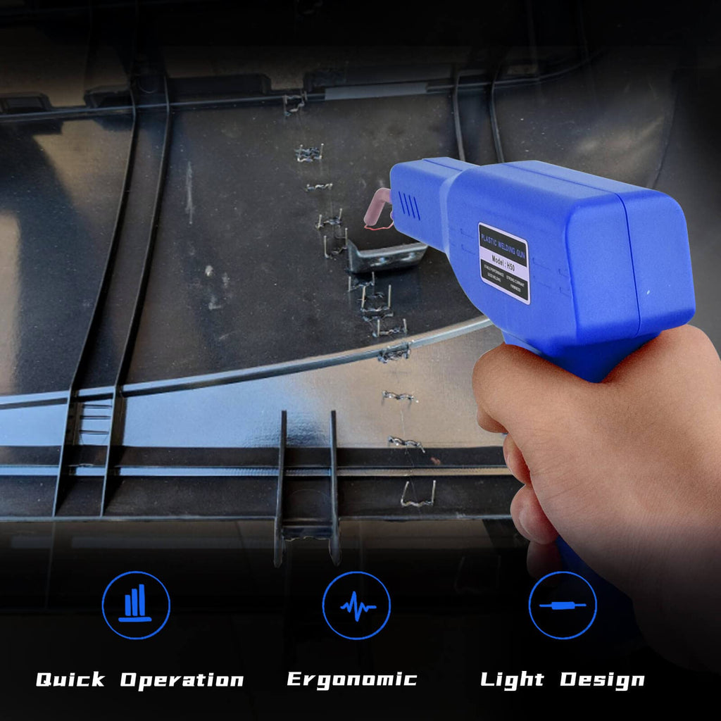 Wrdlosy Plastic Welder, 1200PCS Staples, Plastic Welding Kit, Must Have for DIYers, Instant On/Off, Welder Kit, Bumper Repair, Portable Toolbox (Blue)