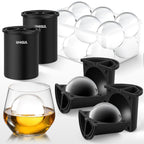 Clear Ice Cube Maker, 2.5" Stainless Large Round Ice Ball Mold for Whiskey