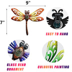 BVLFOOK Metal Dragonfly Wall Art, Metal Indoor Outdoor Fence Wall Decor