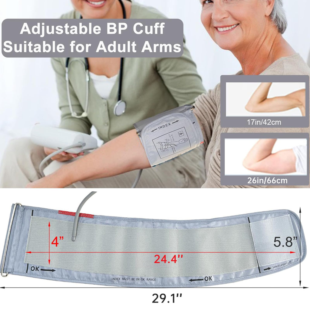 Extra Large Blood Pressure Cuff, 9”-21” (22-54CM) XL Cuff Compatible with Omron BP Monitor, Replacement X-Large Cuff for Adult Big ARM, 6 Connectors