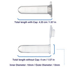 Kashi Scientific 2mL Clear Snap Cap Microcentrifuge Tube with Graduation, Lab Grade Polypropylene Plastic [2mL, 1000]