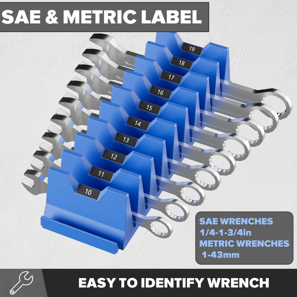 40PCS Modular Wrench Organizer Wrench Holder for Tool Drawer Storage