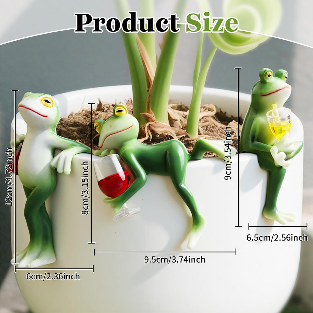 DearKeeps Garden Frog Statues, Funny Frog Figurines, Outdoor Garden Decor