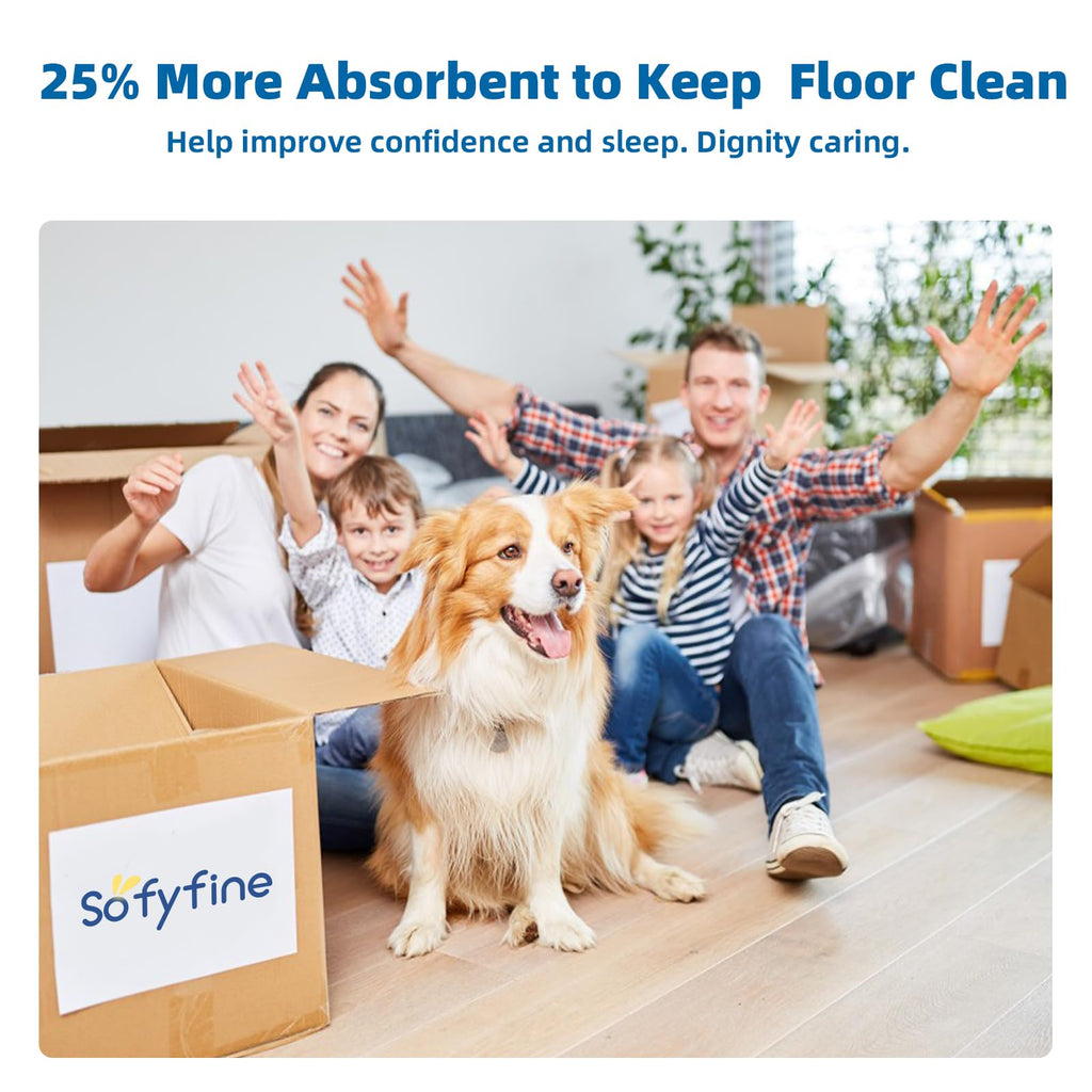 SOFYFINE Bed Pads Disposable 30" x 36" [100 Count] Adult Incontinence Underpads, Heavy Duty Absorbent Pee Pad, XL Chucks Leakproof, Extra Large Puppy Training Pad, Waterproof Baby Changing Pad