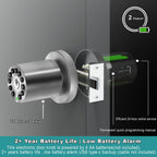 BOTHSTAR Keypad Door Knob with Key,Keyless Entry Door Lock, Code Locks Door Knob, Auto Lock,50 User Code, for Home,Office,Hotel,Bedroom,Garage,Not Deadbolt