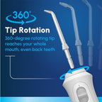 Waterpik Cordless Pearl Rechargeable Portable Water Flosser for Teeth, Gums, Braces Care and Travel, Extra Quiet, 4 Flossing Tips - ADA Accepted, WF-13 White, Amazon Exclusive