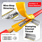 AIRIC 16,14 AWG/Gauge Blue Butt Connectors Wire Crimp Splice Terminals