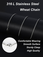 925 Sterling Silver Rope Chain 2.5mm Silver Chain Necklace for Men Women24