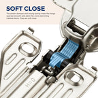 Ravinte 5 Pairs 10 Packs Full Overlay Cabinet Door Hinges,105 Degree Adjustable Concealed Kitchen Cabinet Hinges Soft Close for Face Frame Cabinet