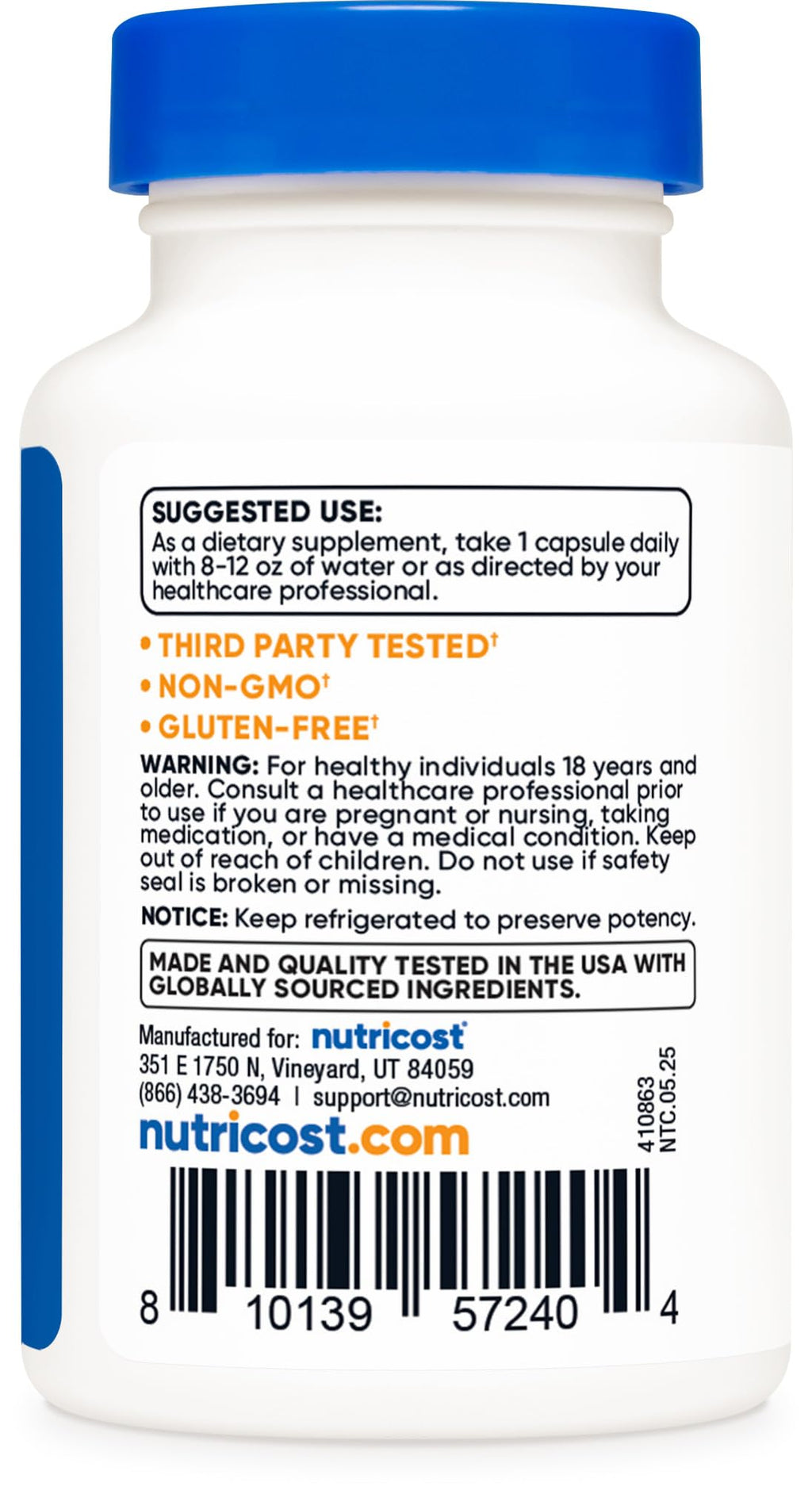 Nutricost Probiotic Complex - 50 Billion CFU, 60 Capsules - Probiotic for Men and Women - Vegetarian Capsules, Non-GMO, Gluten Free