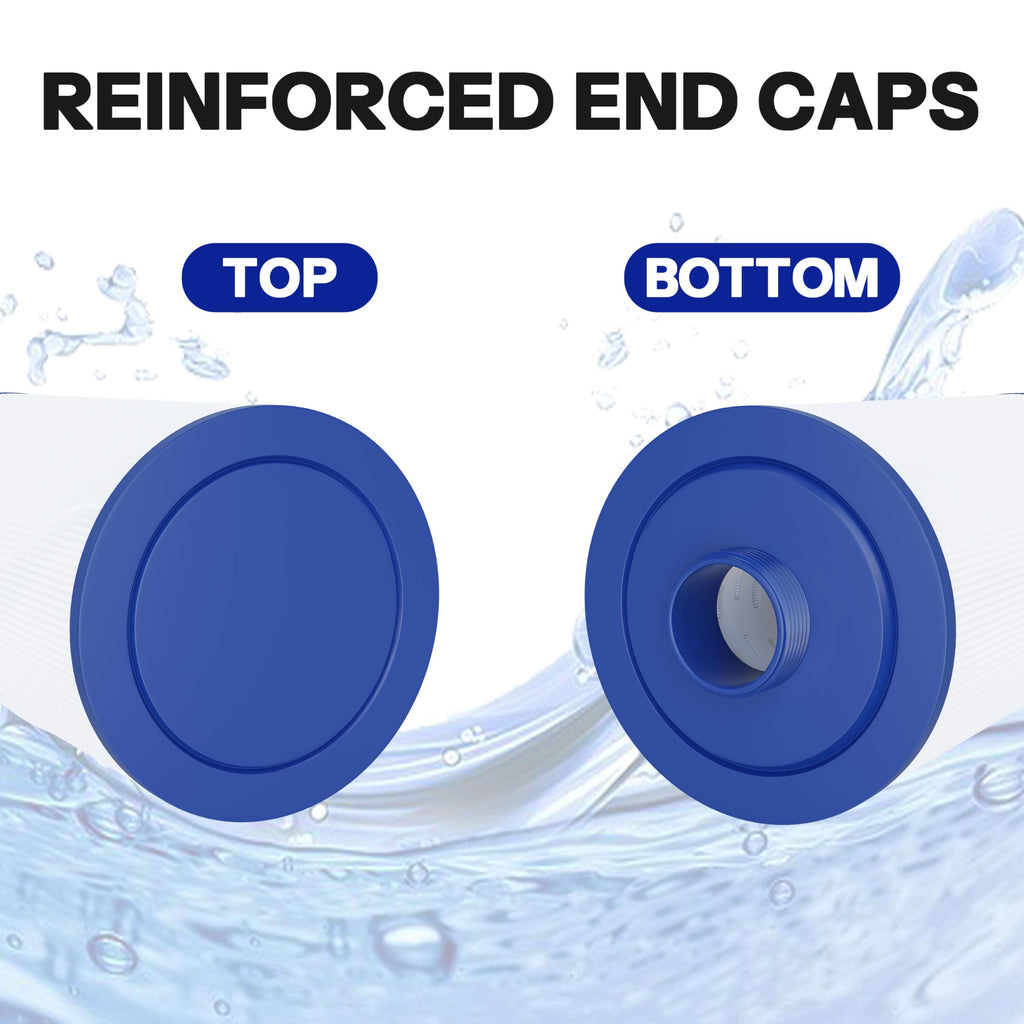 Wowreed Spa Filter Compatible with FC-2402, 303279, Free Flow, AquaTerra, Fantasy Hot Tub Filter, 1 1/2" Finer Thread, 2 Pack