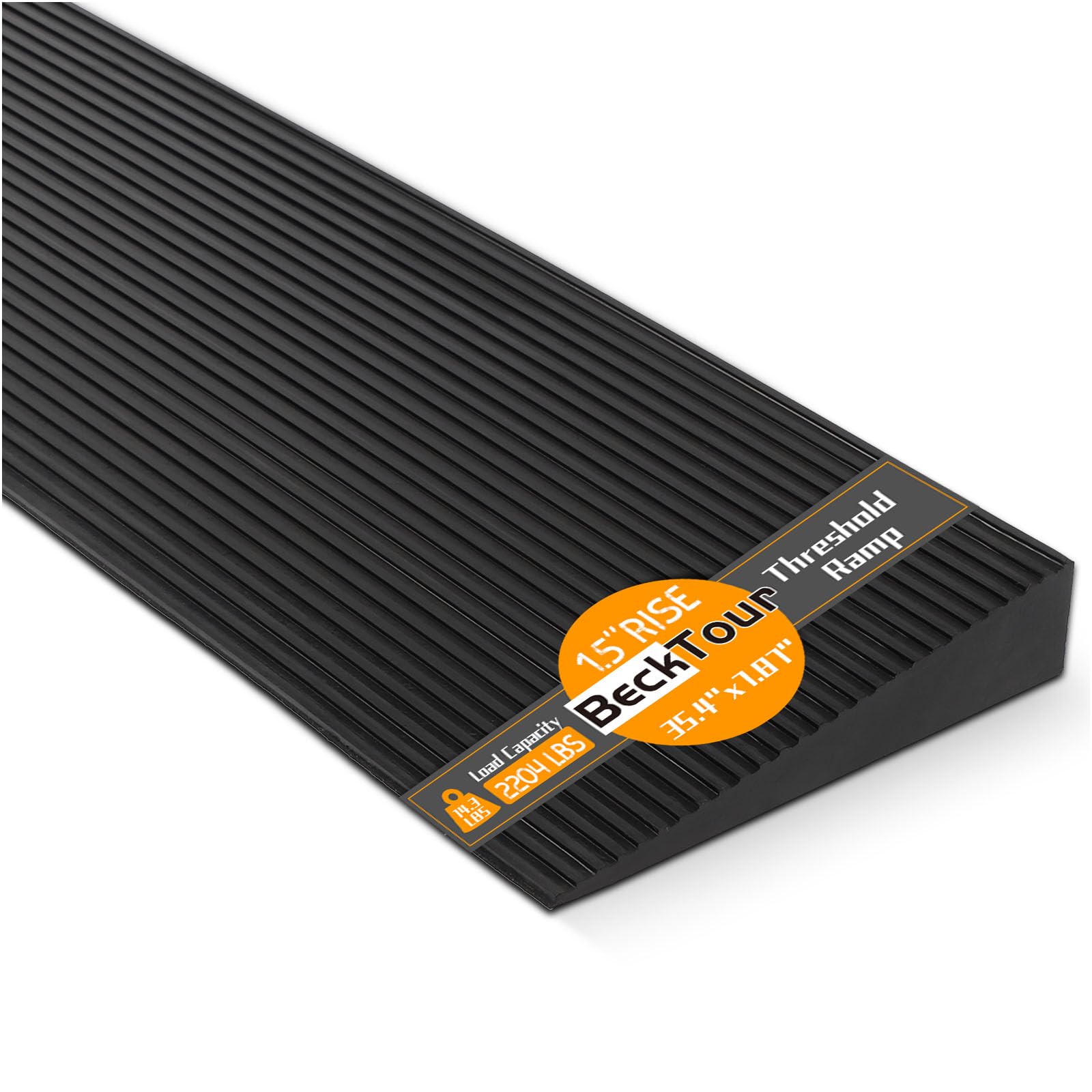 Rise Run Ramp BeckTour 1.5'' Rise Threshold Ramp for Doorways, 2204 LBS Capacity ...