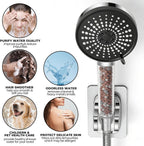 8 Inch Filtered Shower Head,Rain Shower Head with Handheld Spray Combo for Hard Water，Long Shower Hose